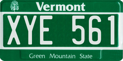 VT license plate XYE561