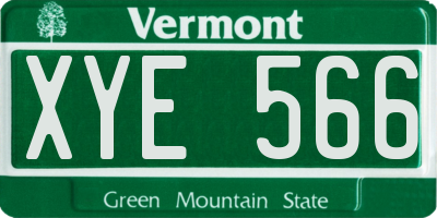 VT license plate XYE566