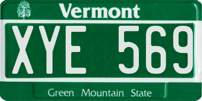 VT license plate XYE569