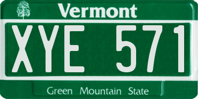 VT license plate XYE571