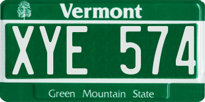 VT license plate XYE574