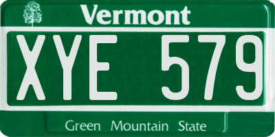 VT license plate XYE579