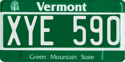 VT license plate XYE590