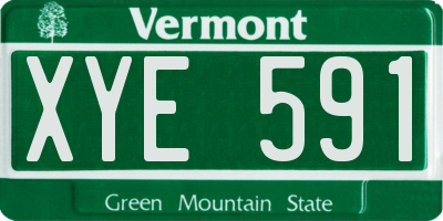 VT license plate XYE591
