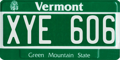 VT license plate XYE606