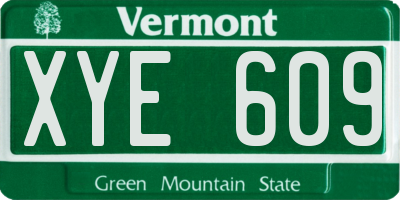 VT license plate XYE609