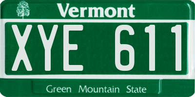 VT license plate XYE611