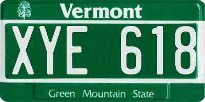 VT license plate XYE618