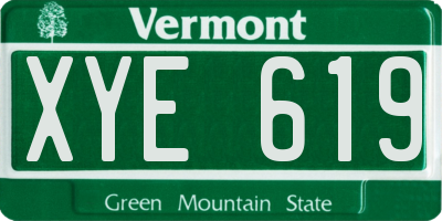 VT license plate XYE619