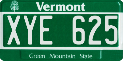 VT license plate XYE625