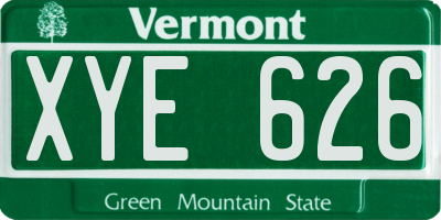 VT license plate XYE626