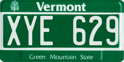 VT license plate XYE629