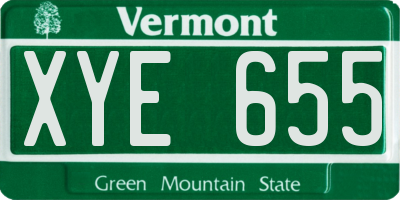 VT license plate XYE655