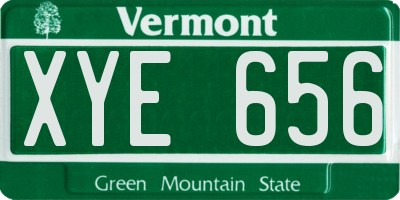 VT license plate XYE656