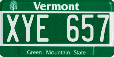 VT license plate XYE657