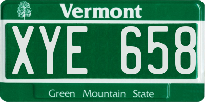 VT license plate XYE658