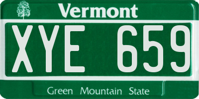 VT license plate XYE659
