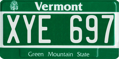 VT license plate XYE697