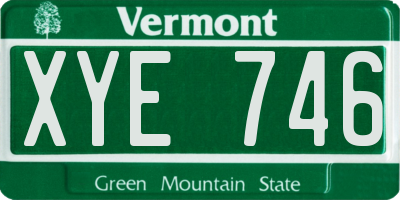 VT license plate XYE746