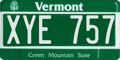 VT license plate XYE757