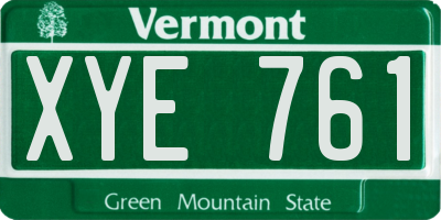 VT license plate XYE761