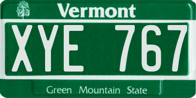 VT license plate XYE767