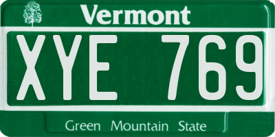 VT license plate XYE769