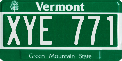 VT license plate XYE771