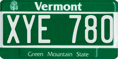 VT license plate XYE780