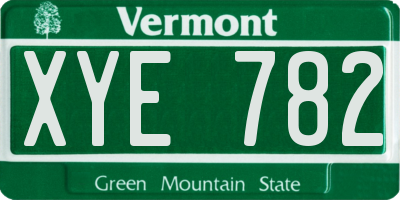 VT license plate XYE782
