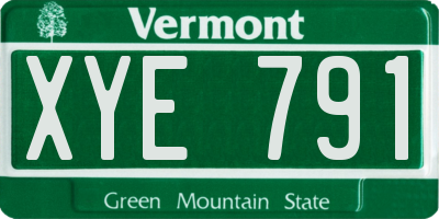 VT license plate XYE791