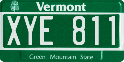 VT license plate XYE811