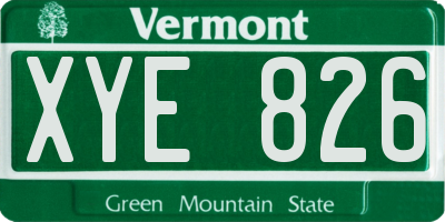 VT license plate XYE826
