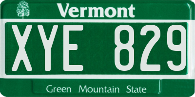 VT license plate XYE829