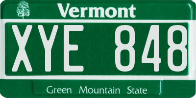 VT license plate XYE848