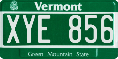VT license plate XYE856