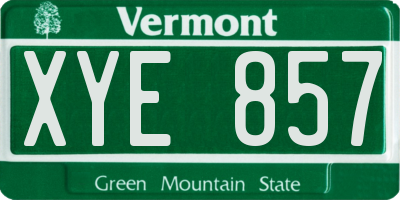VT license plate XYE857