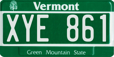 VT license plate XYE861
