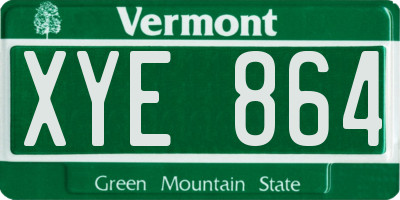 VT license plate XYE864