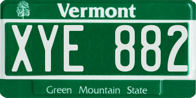 VT license plate XYE882
