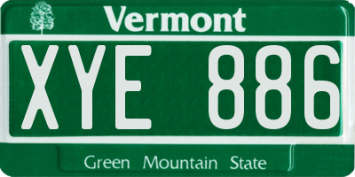 VT license plate XYE886