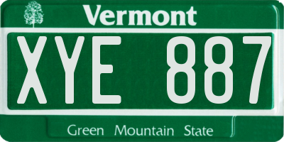 VT license plate XYE887