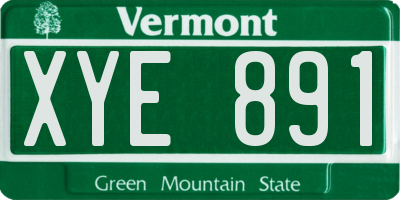 VT license plate XYE891