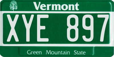 VT license plate XYE897