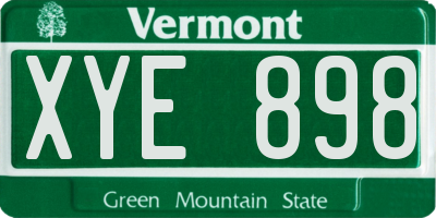 VT license plate XYE898