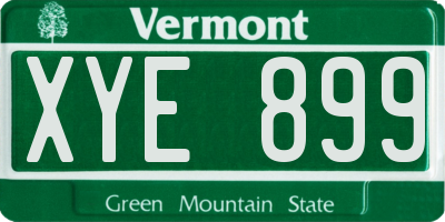 VT license plate XYE899