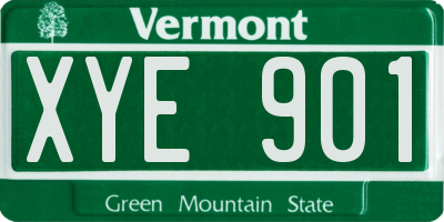 VT license plate XYE901