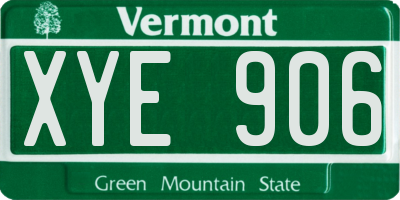 VT license plate XYE906
