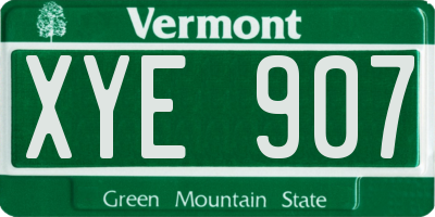 VT license plate XYE907