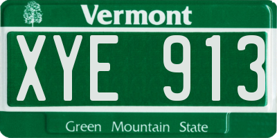 VT license plate XYE913